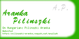 aranka pilinszki business card